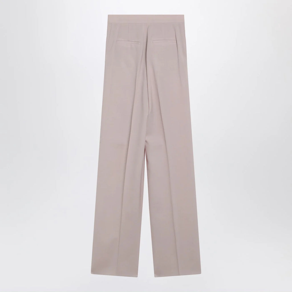 Max Mara Rose-beige wide-leg trousers