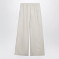 Max Mara Wide-leg linen and silk twill trousers in beige