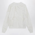 Max Mara Embroidered cotton crewneck sweater in white