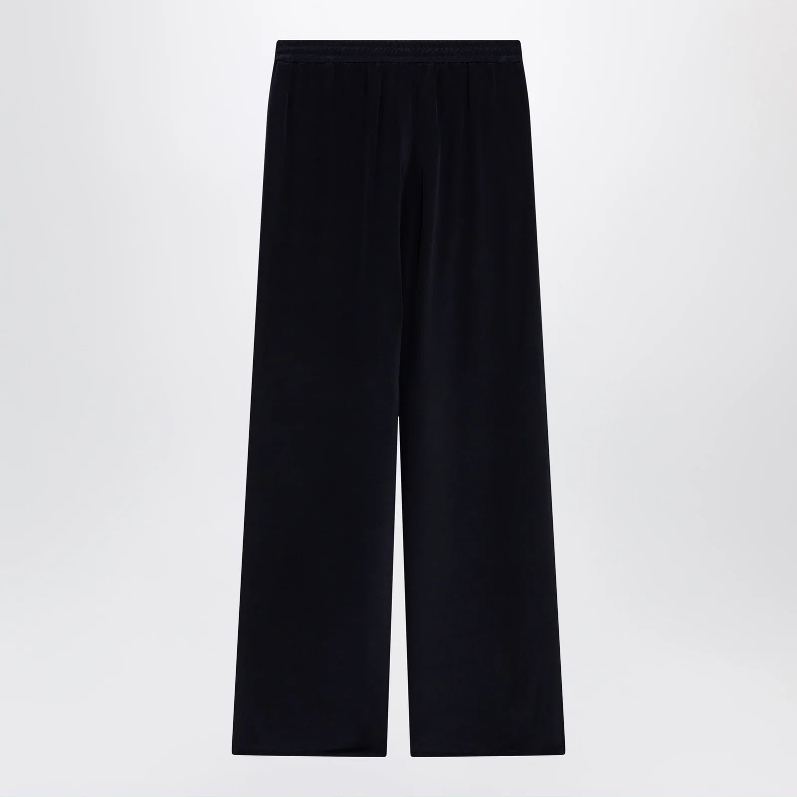 Max Mara Navy blue silk relaxed trousers