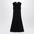 Max Mara Midi fit-and-flare ribbed viscose crêpe dress in black