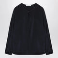 Max Mara Midnight blue silk-blend blouse