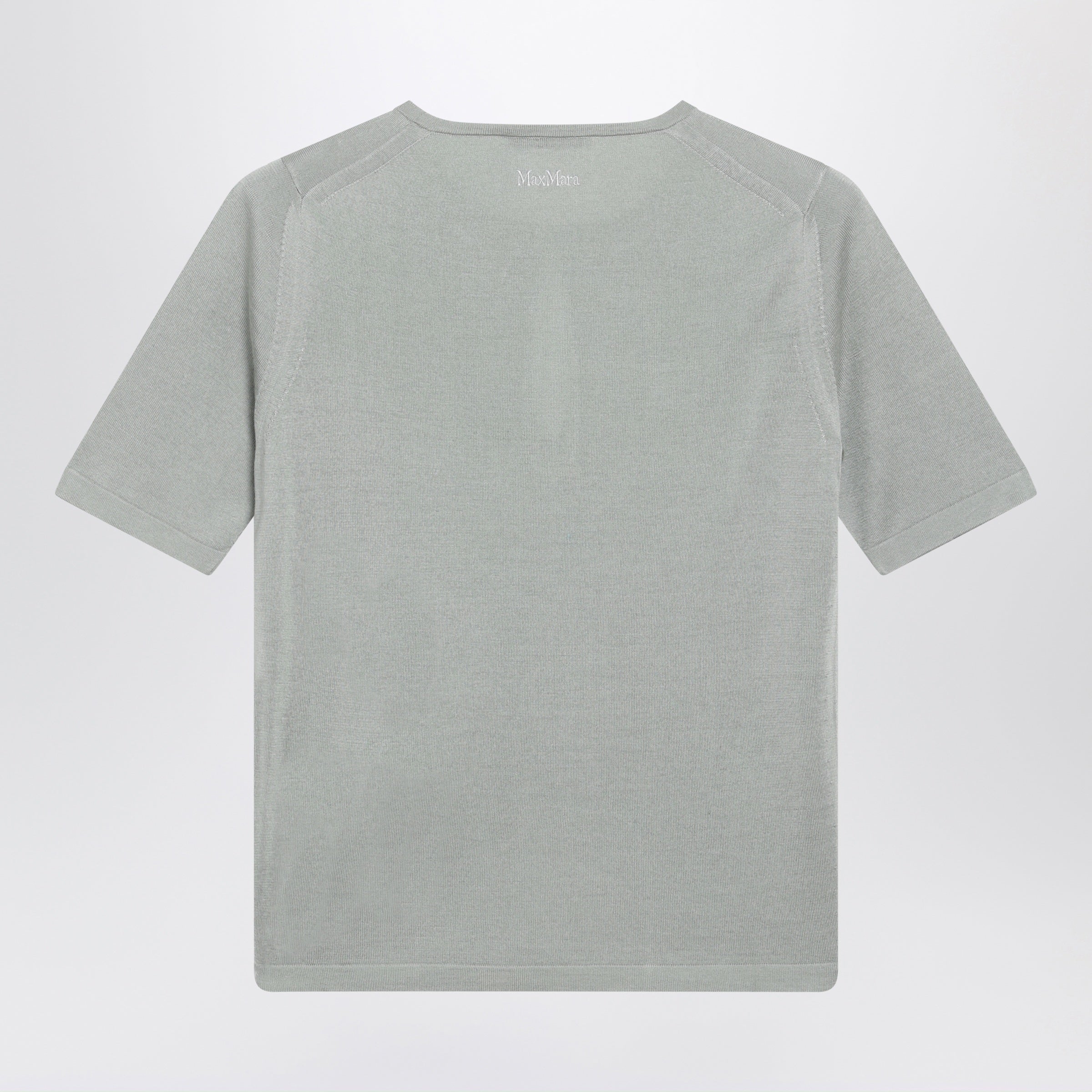 Max Mara Crewneck sweater in pastel green silk and cashmere