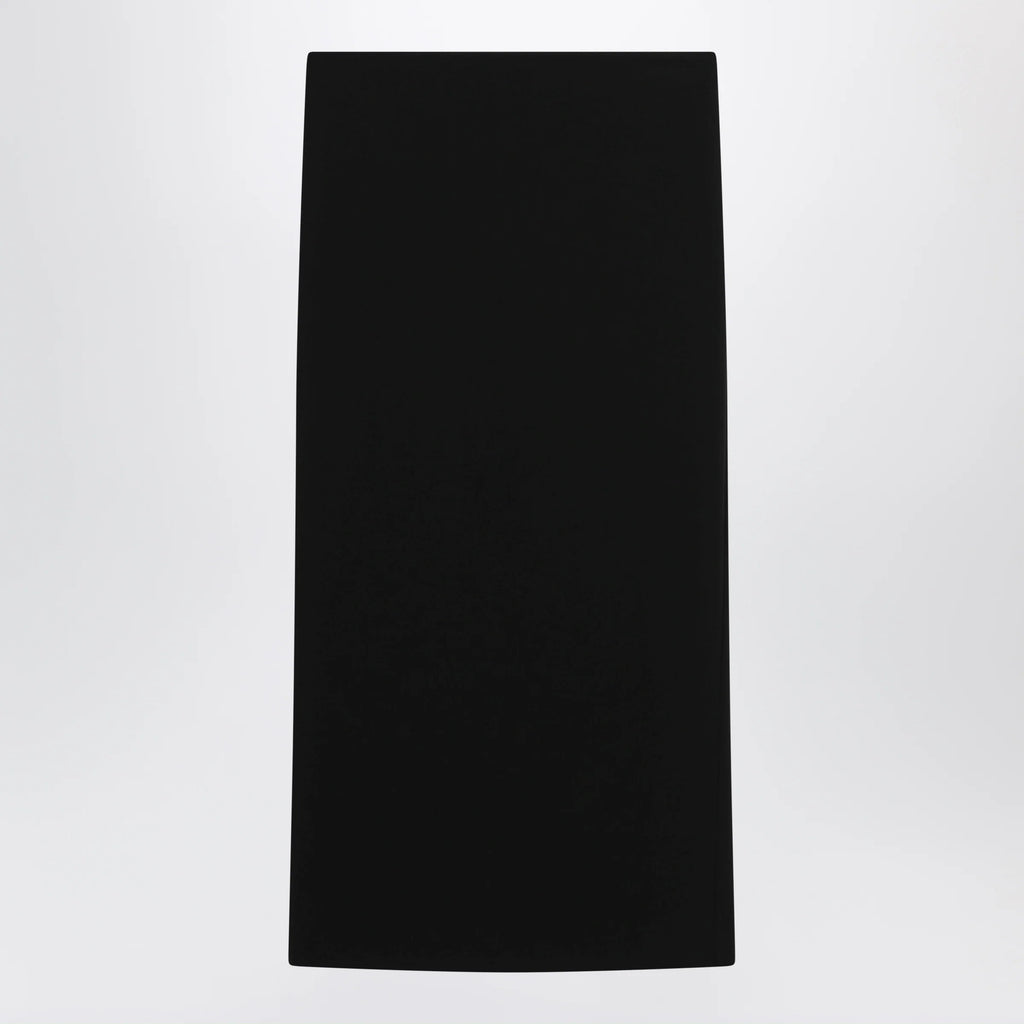 Max Mara Midi skirt in compact crêpe jersey in black