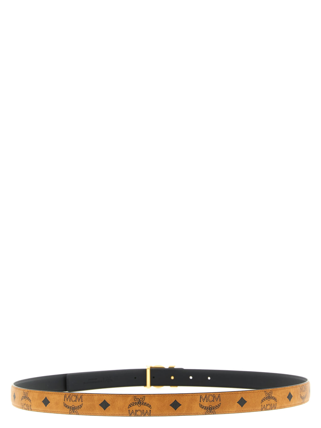 Mcm Logo Buckle Belt.