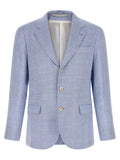 Brunello Cucinelli Linen And Wool Chevron Blazer