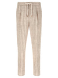 Brunello Cucinelli Striped Linen Trousers