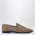 Brunello Cucinelli Brown loafers in Sparkling Net leather