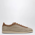 Brunello Cucinelli Beige low-top suede lace-up sneakers