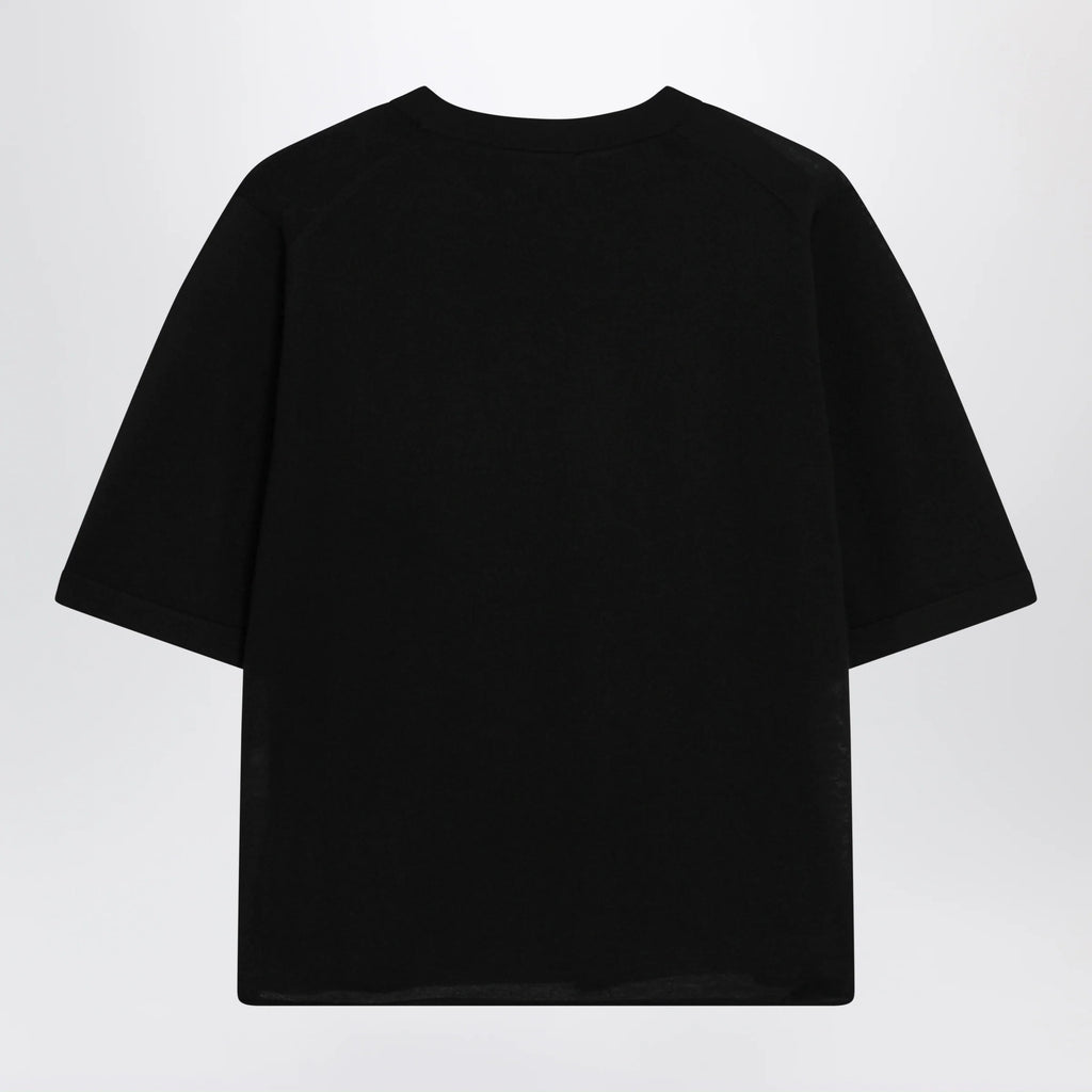LouLou De Saison Black Nala Fluid Cashmere Top