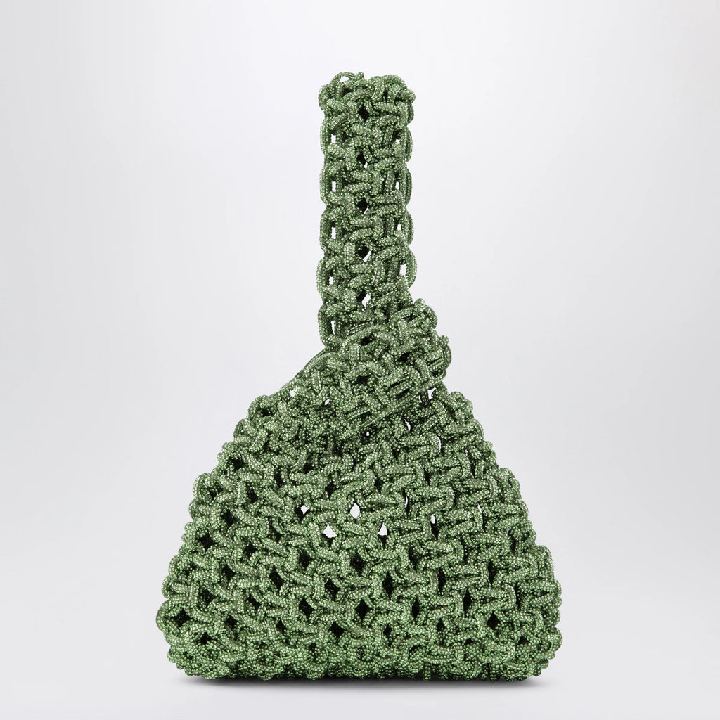Hibourama Niky apple green jewel bag with crystals