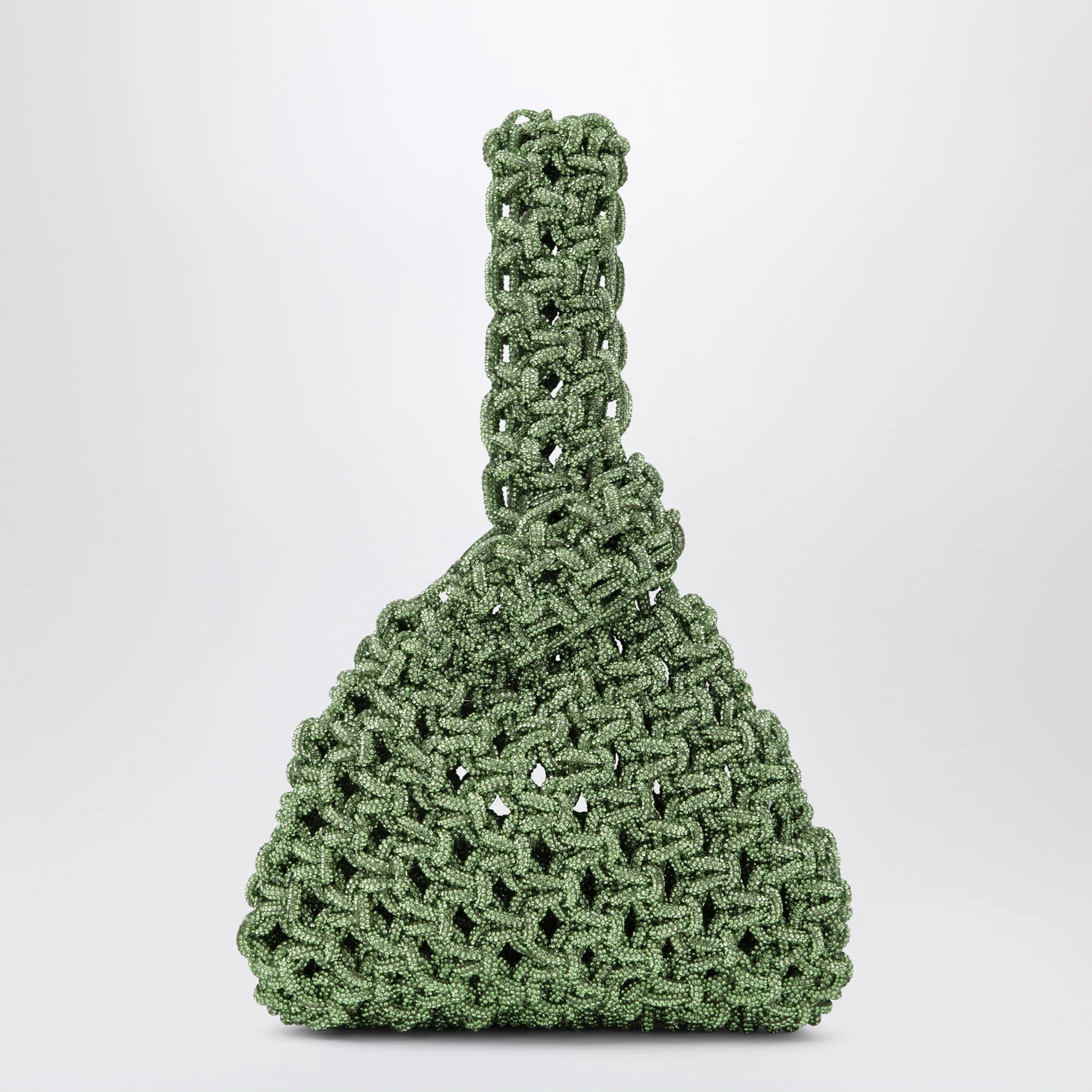 Hibourama Niky apple green jewel bag with crystals