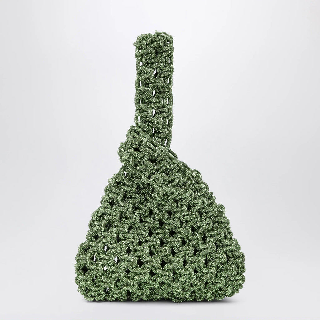 Hibourama Niky apple green jewel bag with crystals