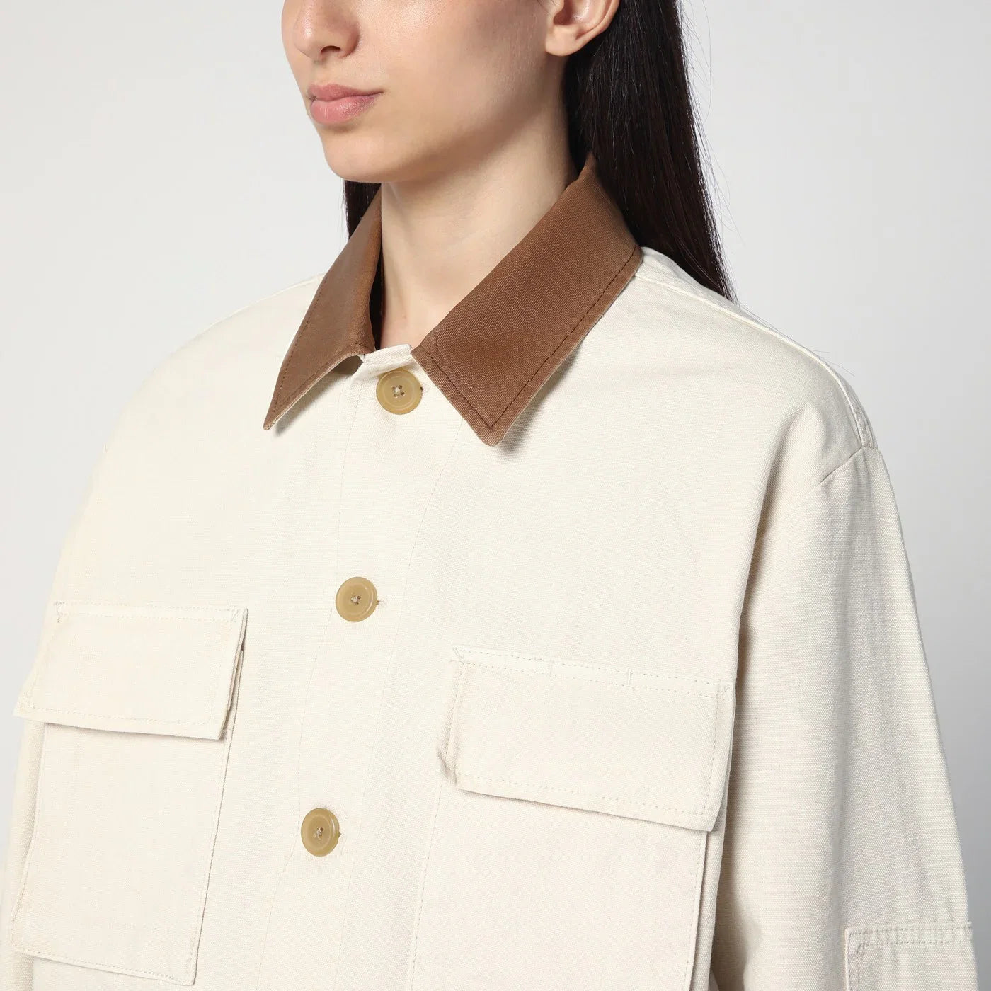 6397 Barn ivory jacket in cotton