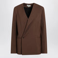 LouLou De Saison Brown double-breasted wool jacket