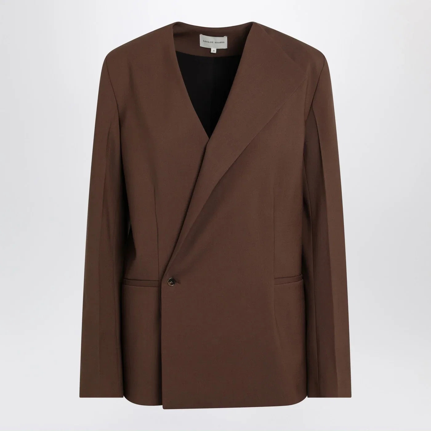 LouLou De Saison Brown double-breasted wool jacket
