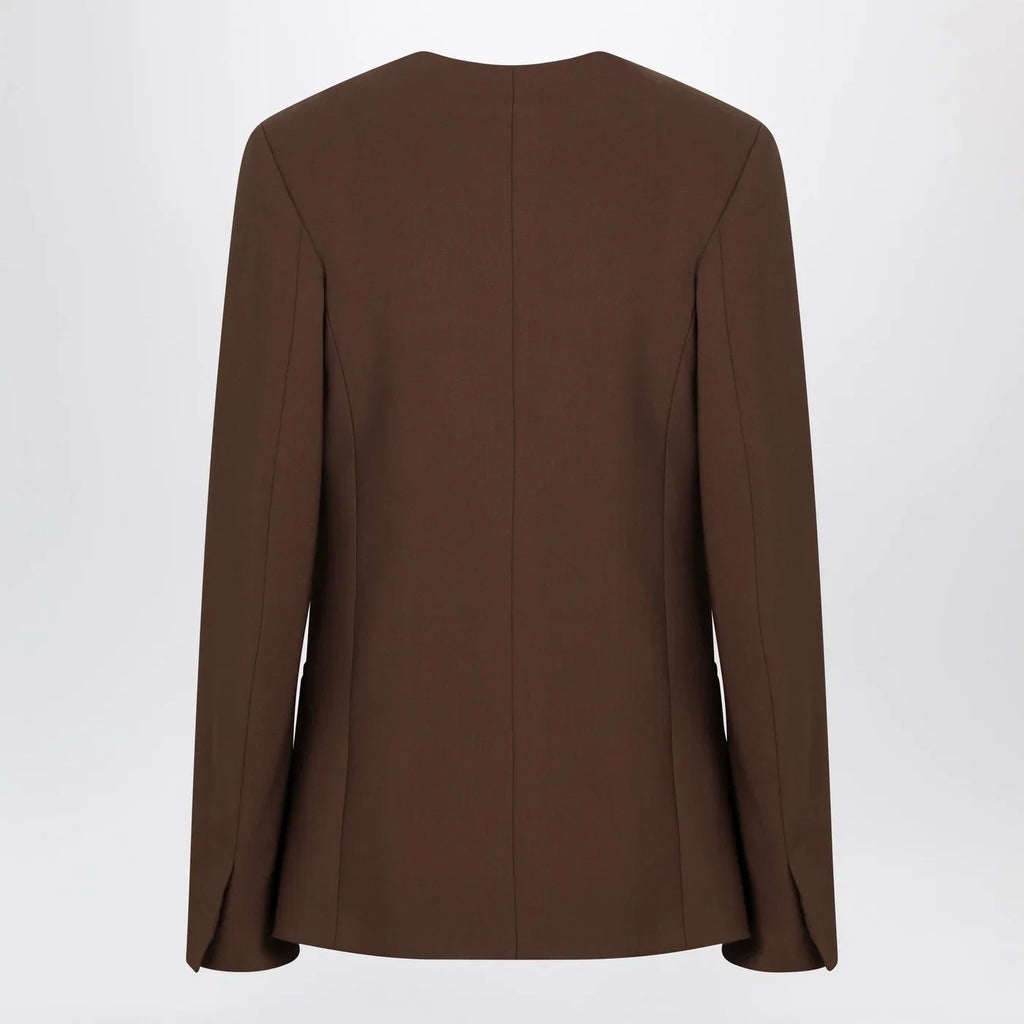 LouLou De Saison Brown double-breasted wool jacket