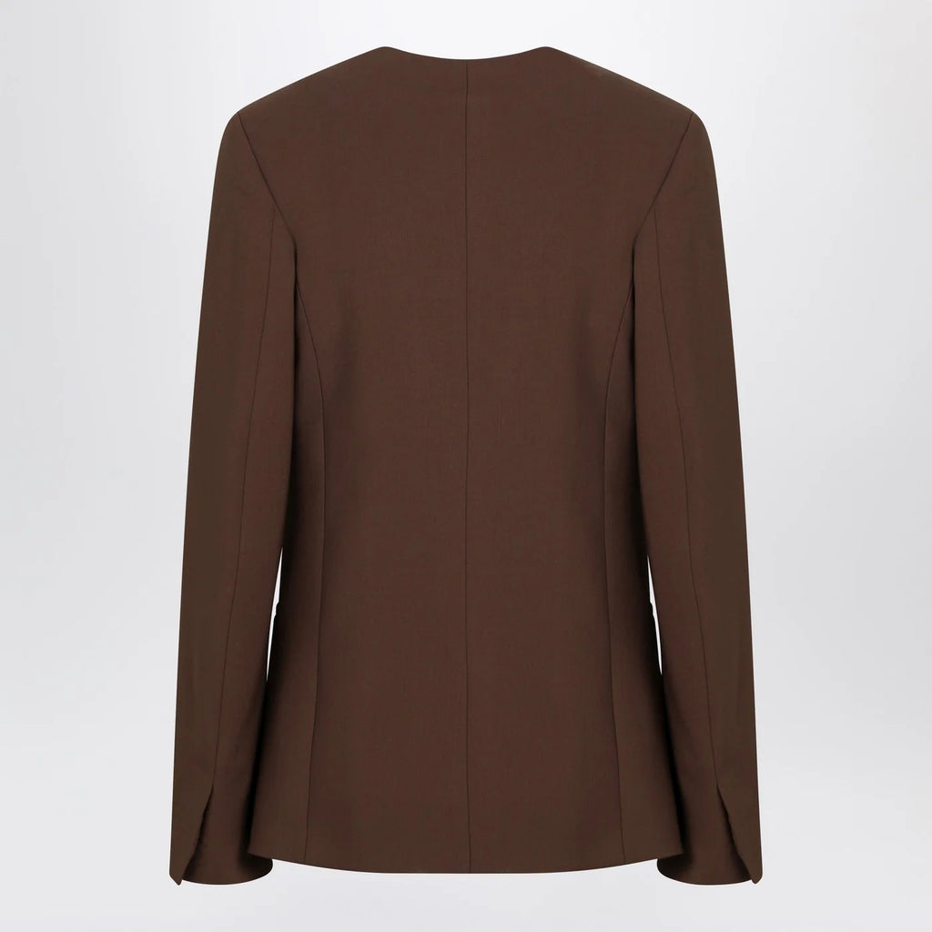 LouLou De Saison Brown double-breasted wool jacket