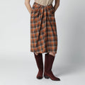 6397 Draped tartan skirt