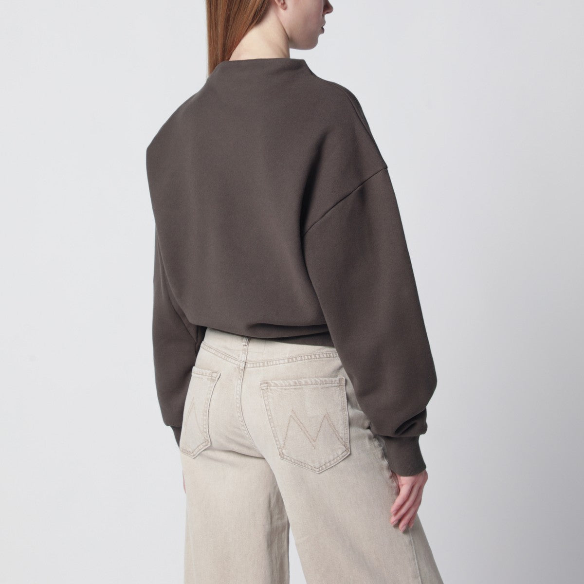 6397 Black draped sweatshirt