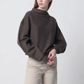 6397 Mud-coloured draped sweatshirt