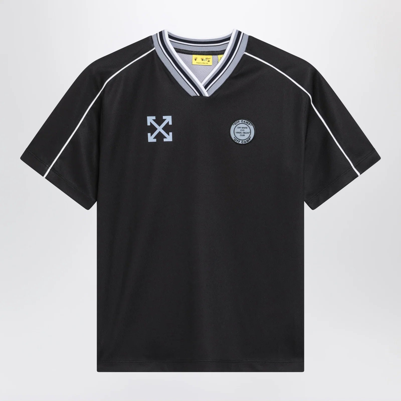 Off White Off-White™ Black Football Jersey With Logo Patch