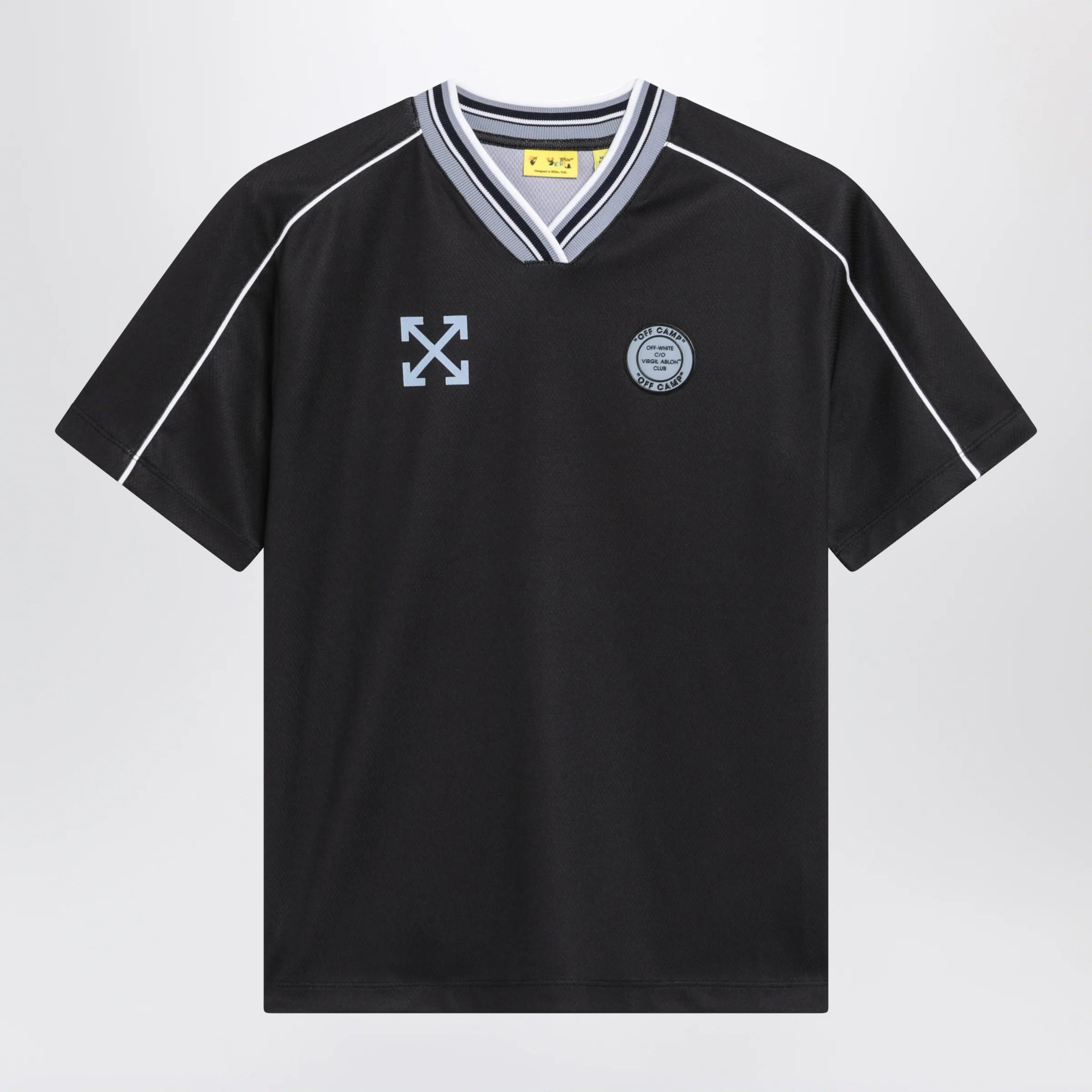 Off White Off-White™ Black Football Jersey With Logo Patch