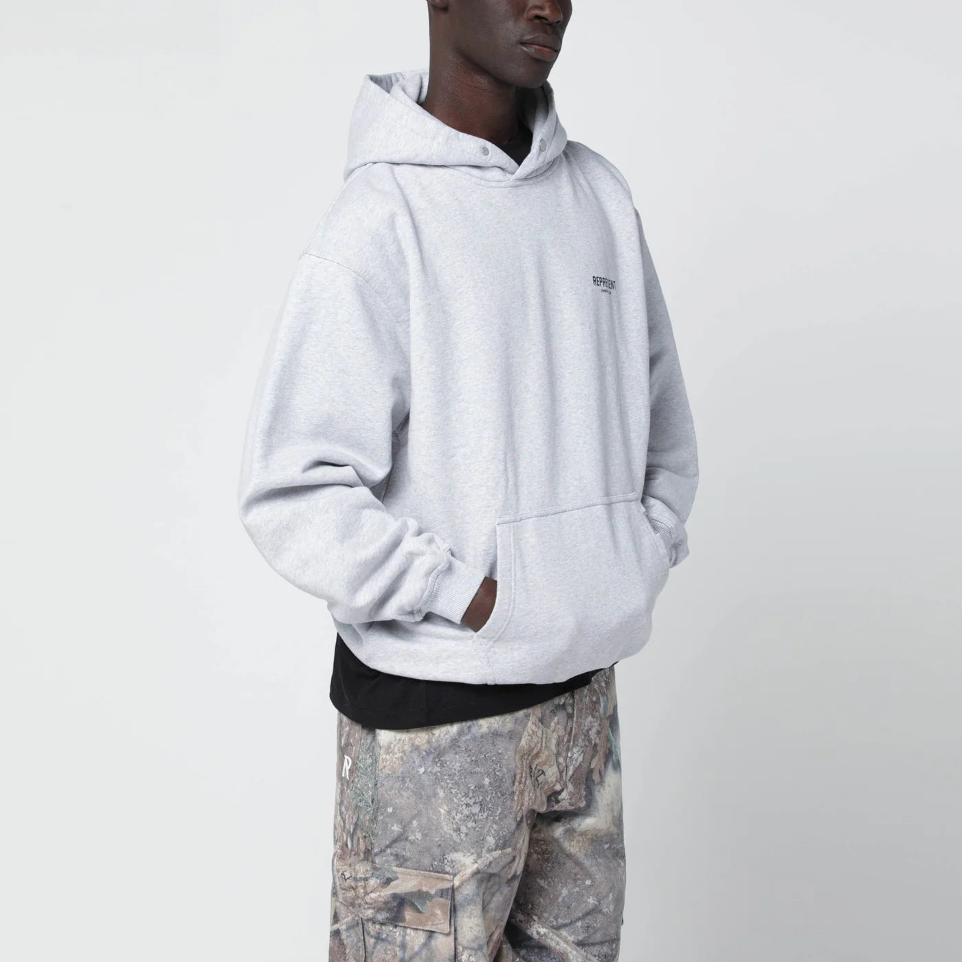 Represent Grey oversized hoodie