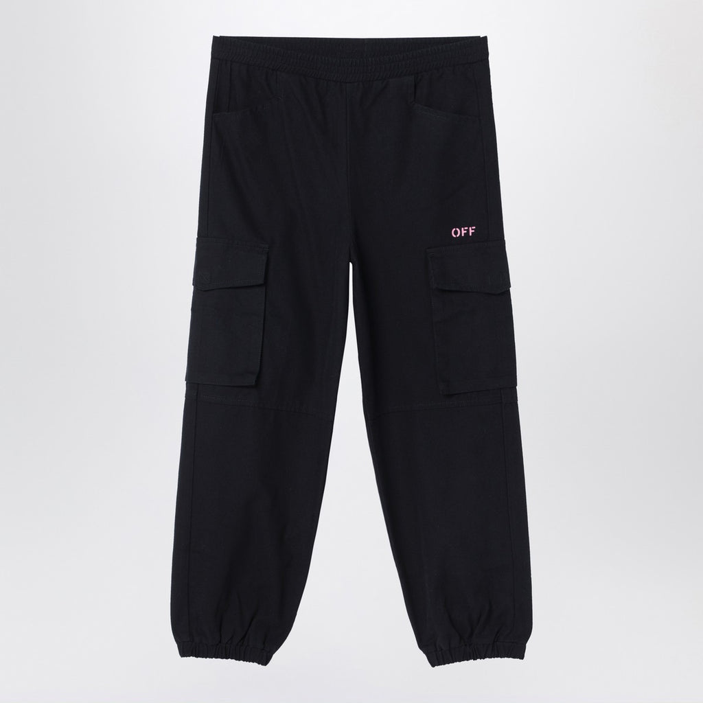 Off White Off-White™ Black jogging cargo trousers with logo