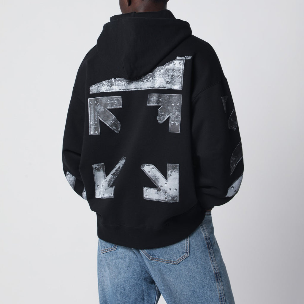 Off White Off-White™ Black hooded sweatshirt with logo print