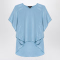 Max Mara Pianoforte Light blue flowy silk blouse