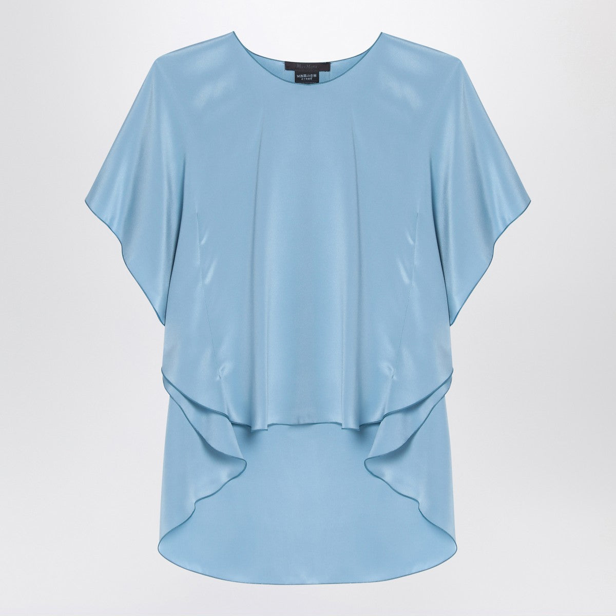 Max Mara Pianoforte Light blue flowy silk blouse