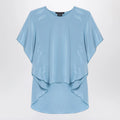Max Mara Pianoforte Light blue flowy silk blouse
