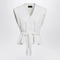 LEMAIRE White Chasuble shirt in bleached denim
