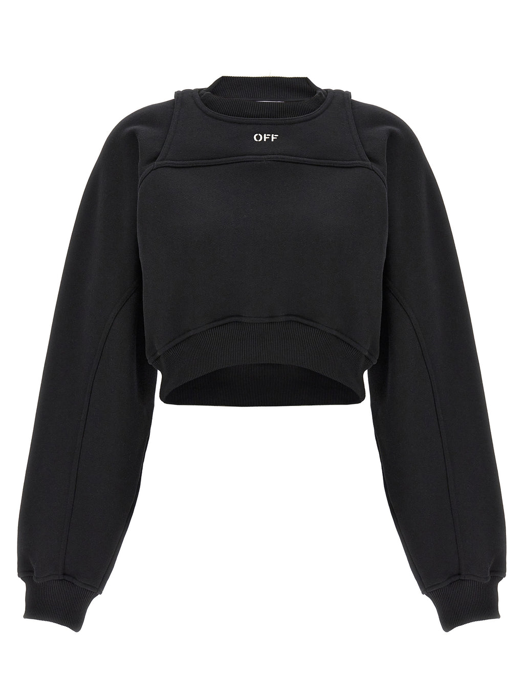 Off White Cropped Sweatshirt