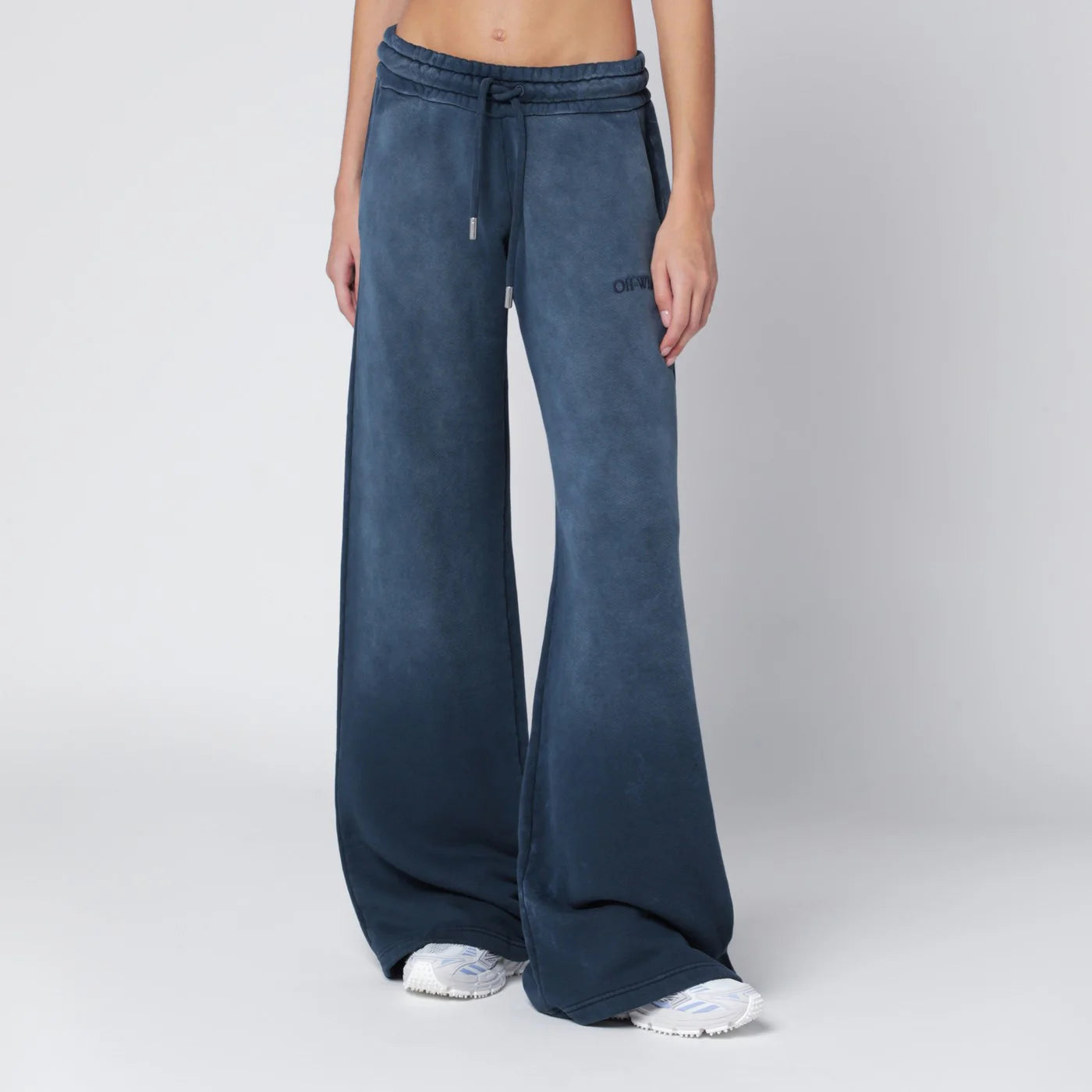 Off White Off-White™ Blue washed-effect jogging trousers