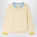 Bonpoint Mae polo in écru cotton and cashmere