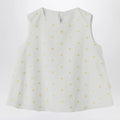 Il Gufo White top with floral embroidery