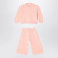 Il Gufo Apricot-coloured set in cotton fleece
