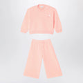 Il Gufo Apricot-coloured set in cotton fleece