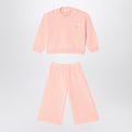 Il Gufo Apricot-coloured set in cotton fleece
