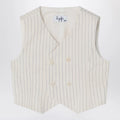 Il Gufo Double-breasted vest in pinstriped cotton