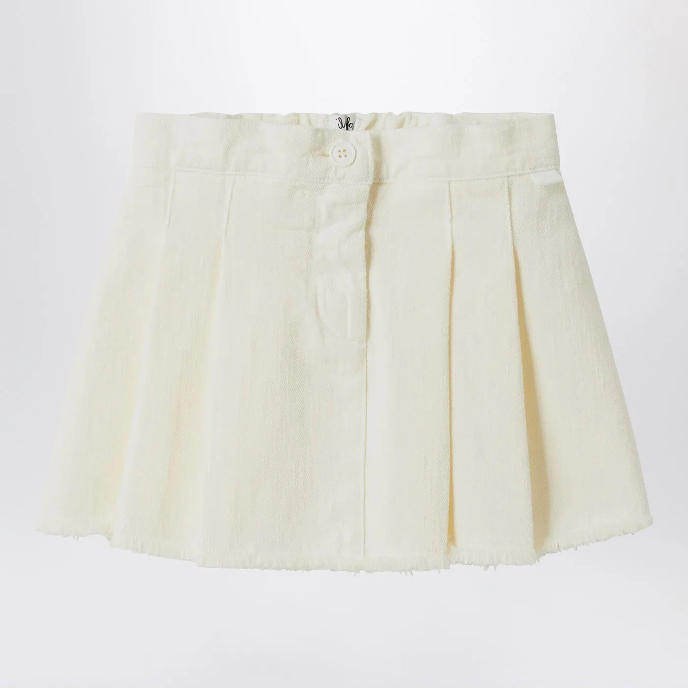 Il Gufo White milk skirt in denim