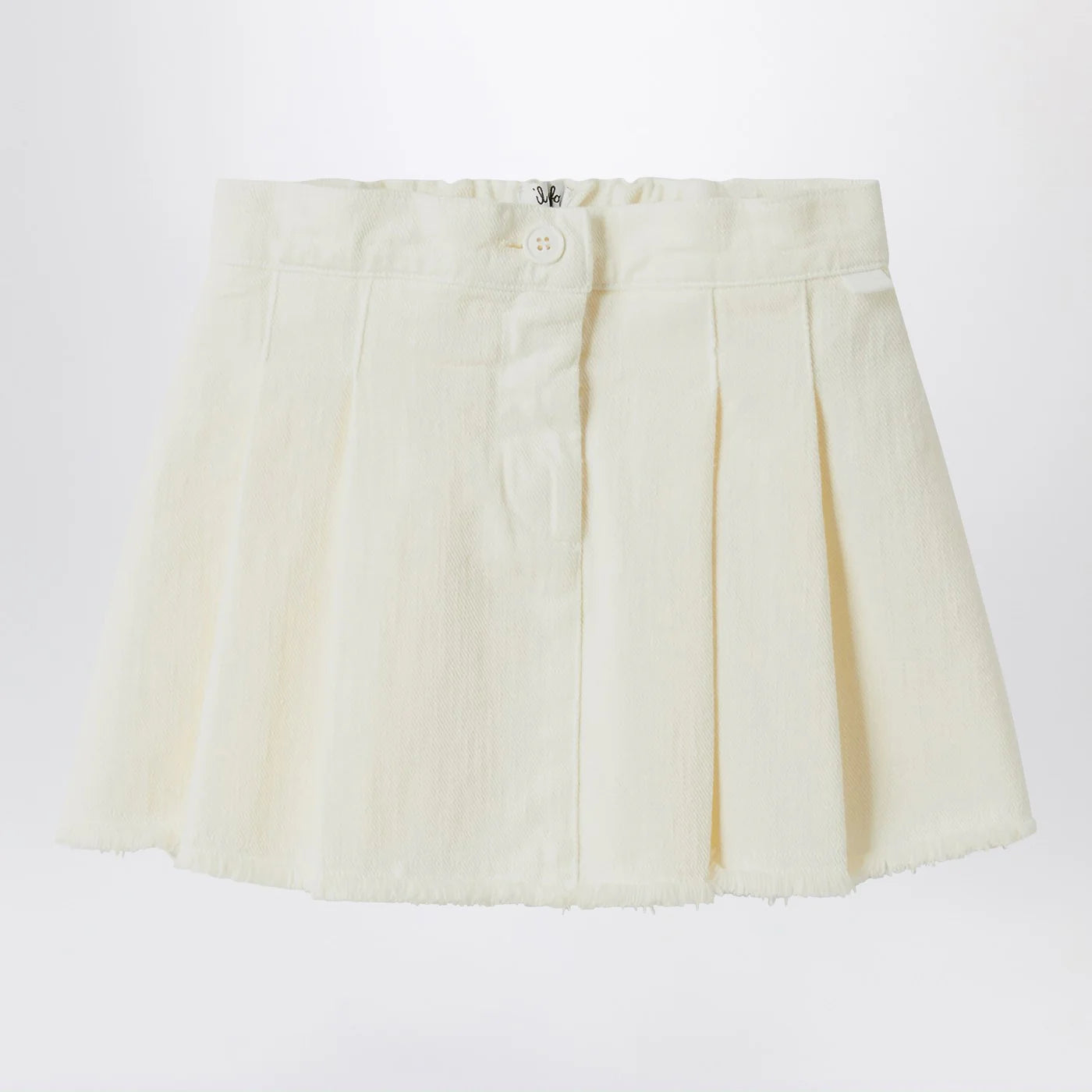 Il Gufo White milk skirt in denim