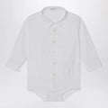 Il Gufo White cotton shirt bodysuit