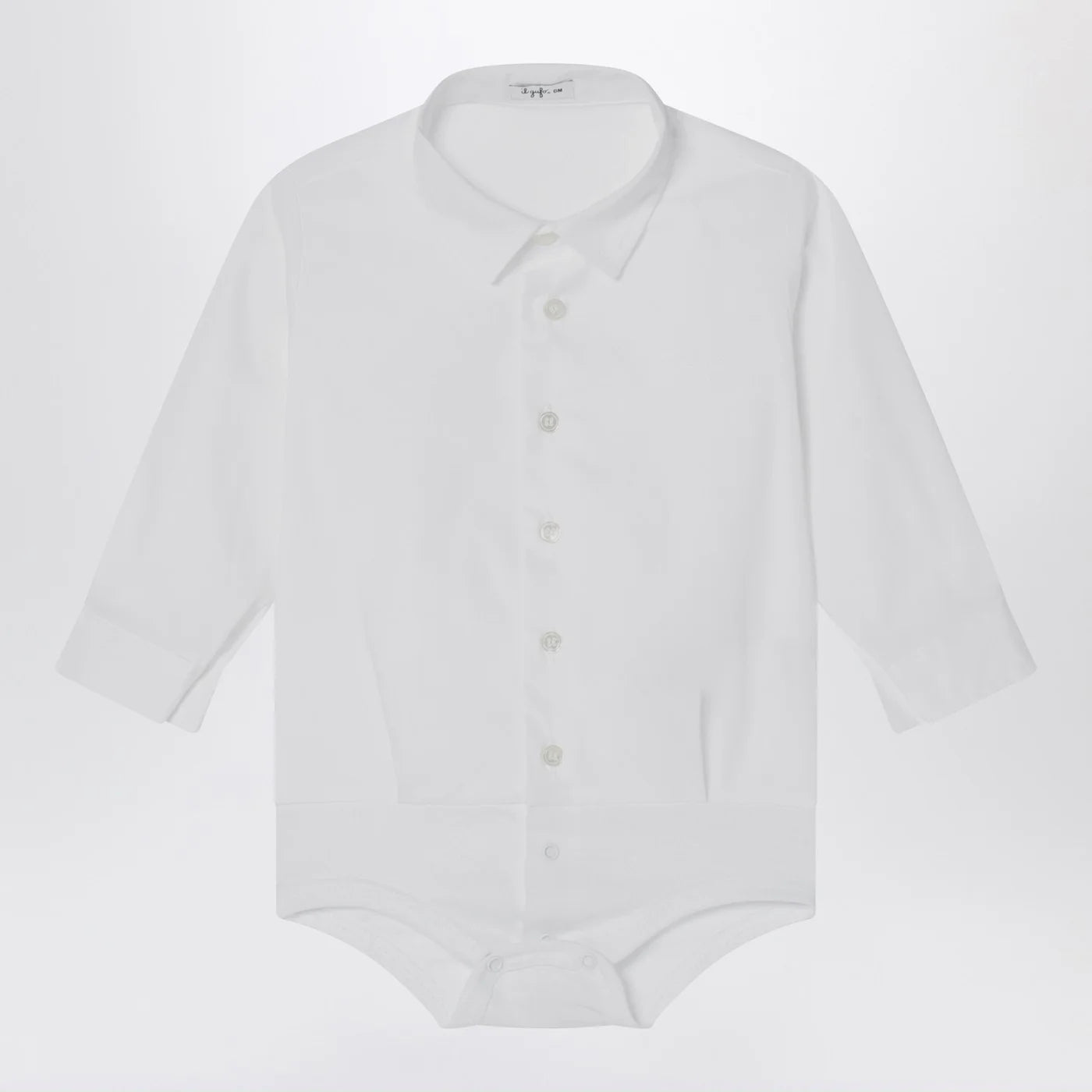 Il Gufo White cotton shirt bodysuit
