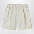 Il Gufo Pinstriped cotton Bermuda shorts
