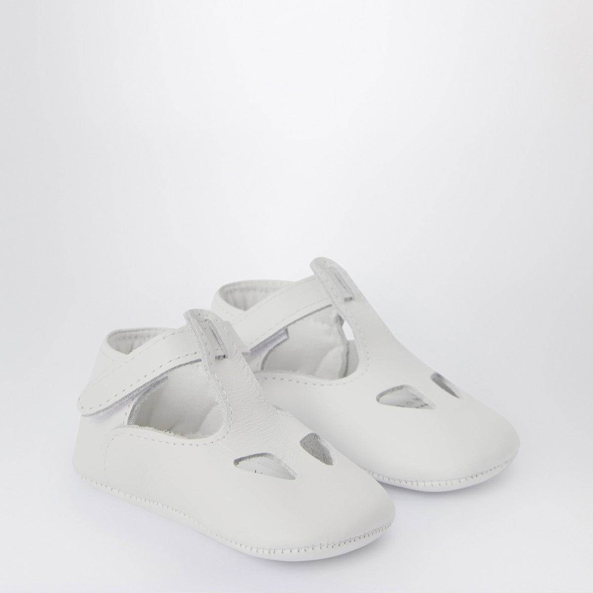 Il Gufo White Baby Shoe in Nappa Leather