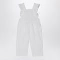 Il Gufo White linen overall with ruffles