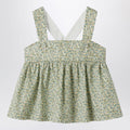 Il Gufo Forest green top in Liberty fabric
